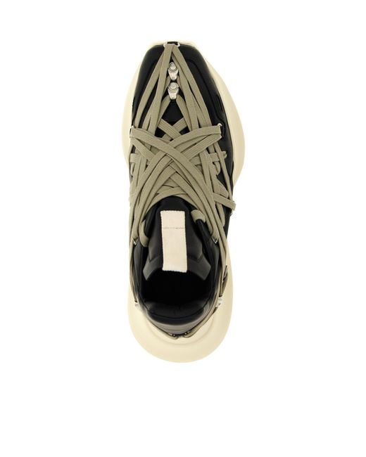 Rick Owens Black Megalace Geth Runner Lace-Up Sneakers for men