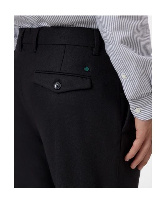 Closed Black Relaxed Pants for men