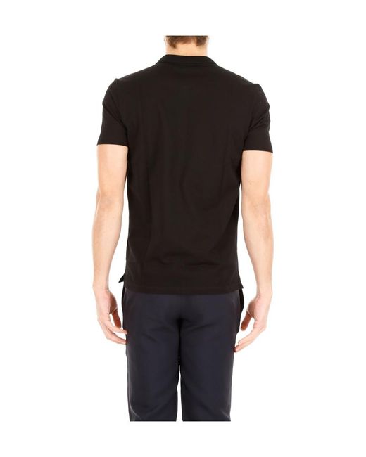 Lanvin Black Short Sleeve Polo Shirt for men