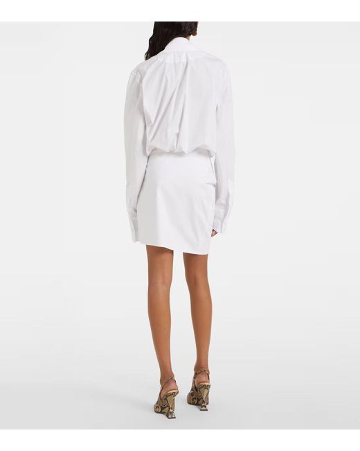 The Attico White Cotton Minidress