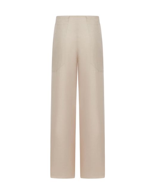 Giorgio Armani Natural Pleated Trousers for men