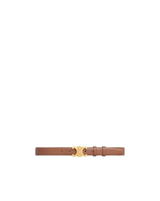 Céline White Triomphe Belt 25Mm