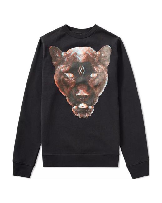 Marcelo Burlon Black 3D Leopard Printed Sweater for men