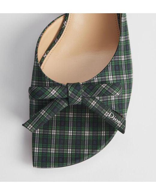Dior Green Bow Heeled Slingback Sandal