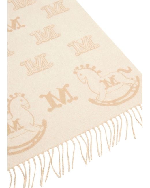 Max Mara Natural Scarf With M Print