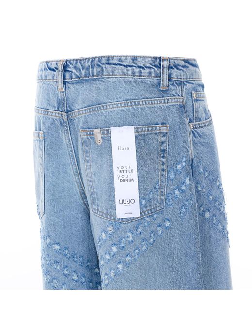 Liu Jo Blue Flare Embellished Jeans