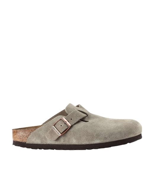 Birkenstock Gray Boston Buckle Clogs