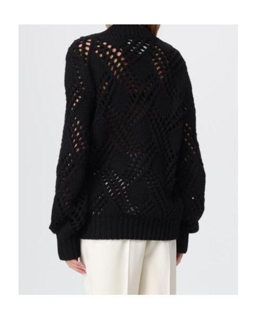 Jil Sander Blue Long-Sleeved Hollow Sweater