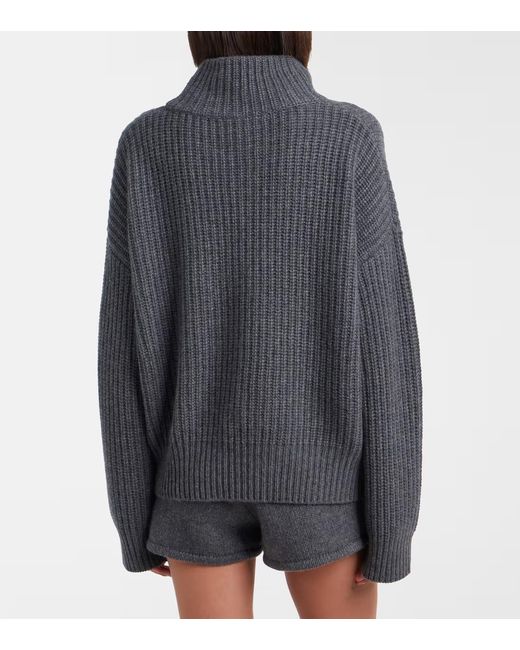Lisa Yang Gray High-Necked Knit Sweater