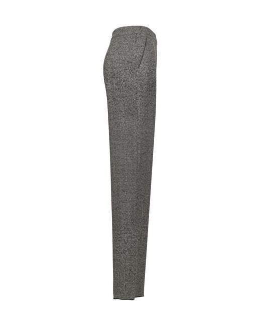 Emporio Armani Gray Straight-Leg Trousers