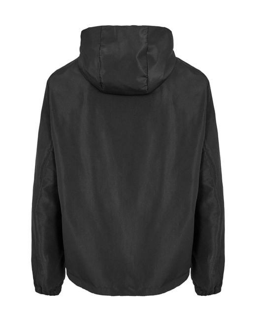 Fendi Black Hooded Windbreaker for men