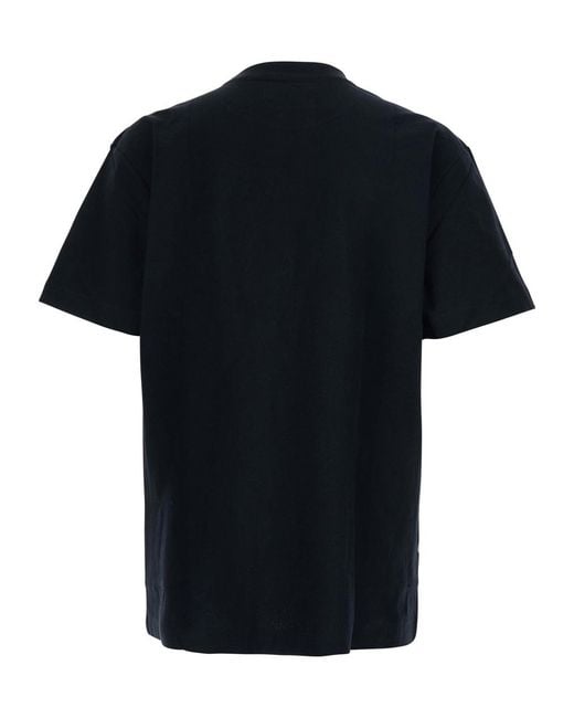 Purple Brand Black Logo Crewneck T-Shirt for men