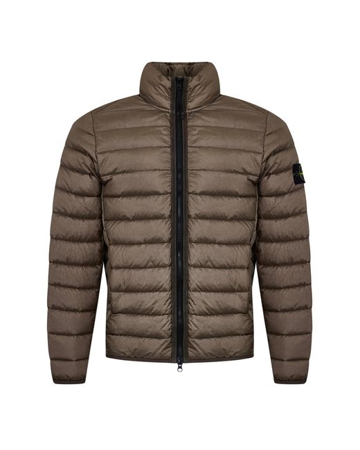 Stone Island Brown Lightweight Down Jacket for men