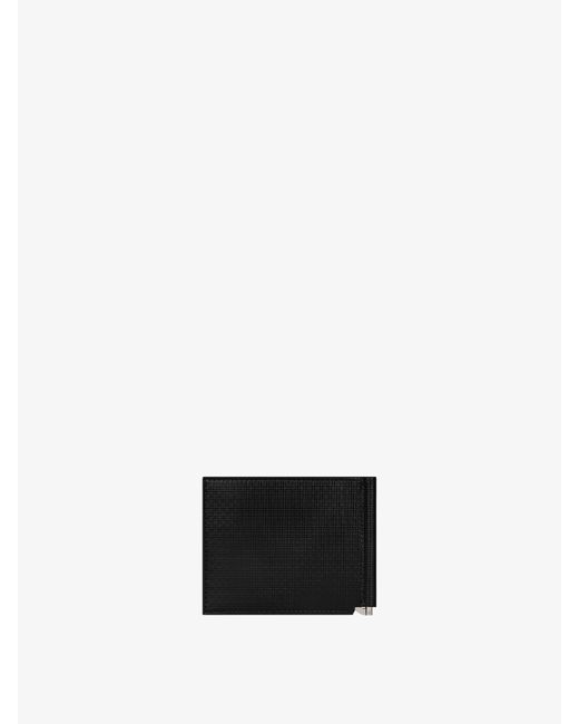 Givenchy Black Logo Printed Bill Clip Wallet for men