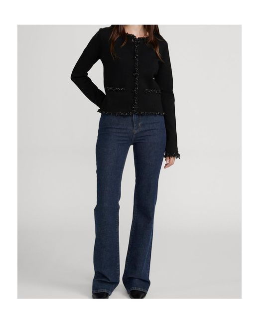FRAME Black Beaded Trim Jacket