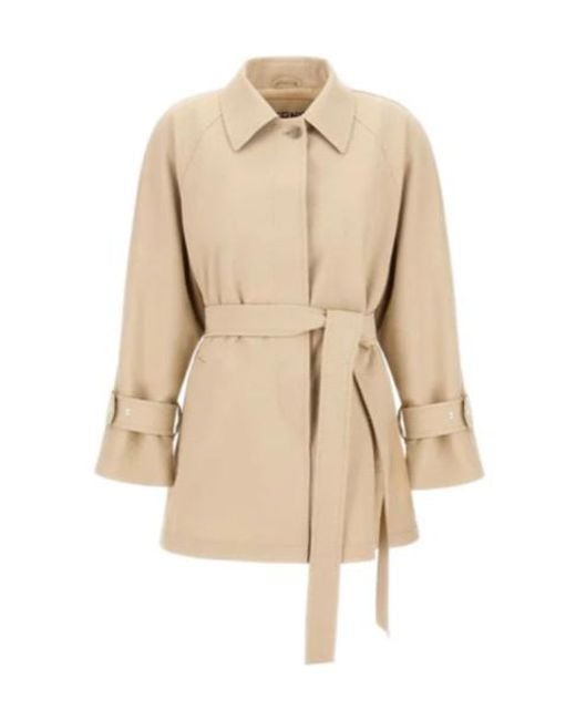 Herno Natural Belted Cape-Back Jacket