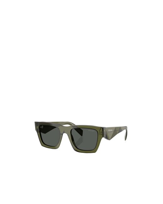 Prada Green Eyewear Square Frame Sunglasses for men