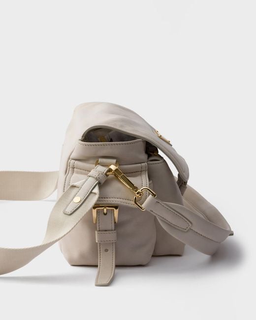Prada Gray Explore Flap Shoulder Bag