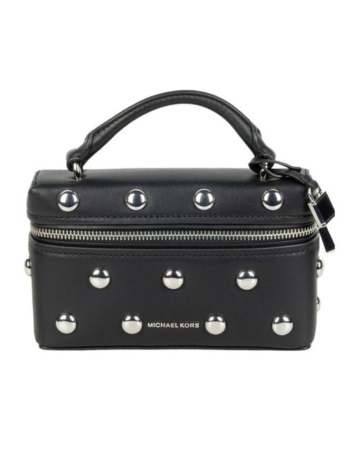 MICHAEL Michael Kors Black Xs Jana Studded Leather Crossbody Bag