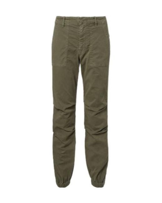 Nili Lotan Green Utility Cotton Tapered Pants