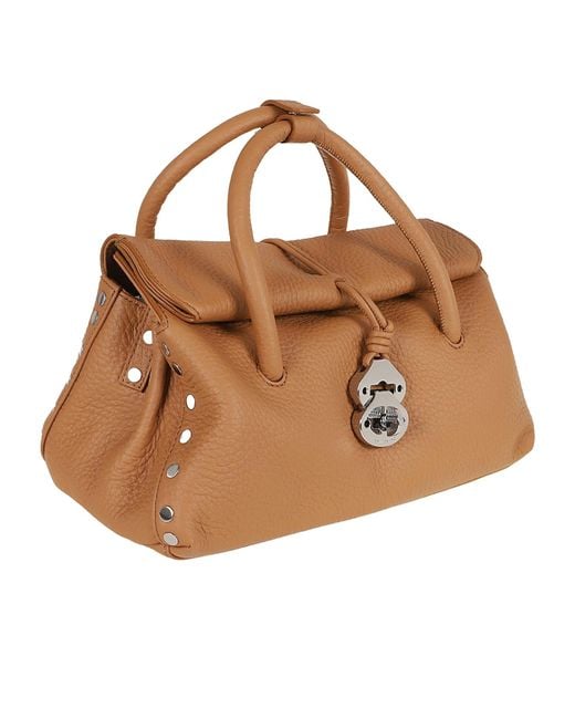 Zanellato Brown Dotta Centauro Small Top Handle Bag