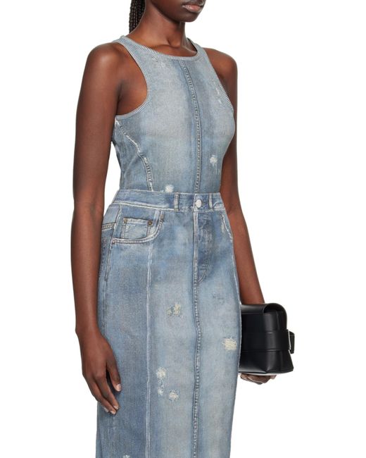 Acne Blue Crewneck Sleeveless Top