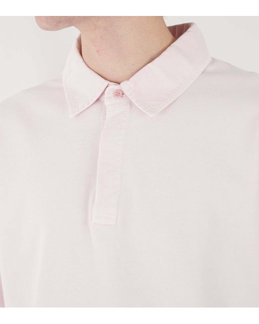 sunflower Pink Long-Sleeved Polo Shirt for men