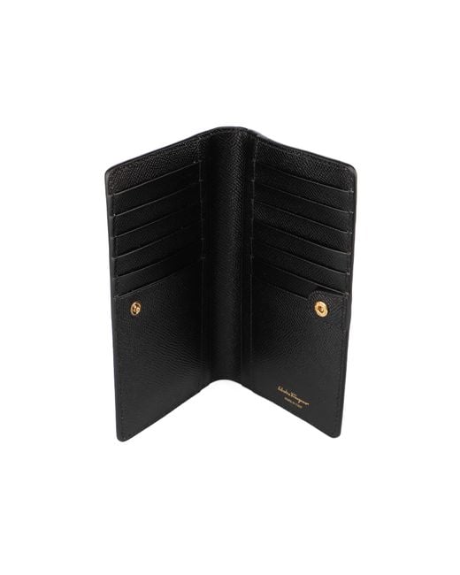 Ferragamo Blue Ferragamo Gancini Logo Plaque Continental Wallet