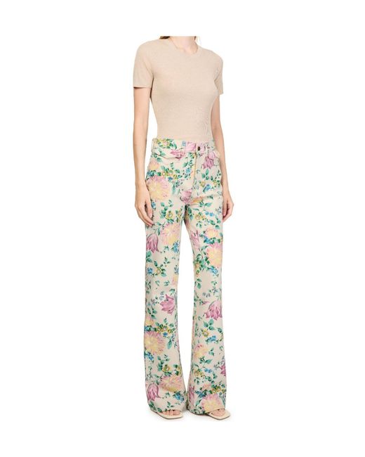 Chloé Green High-Waisted Casual Pants