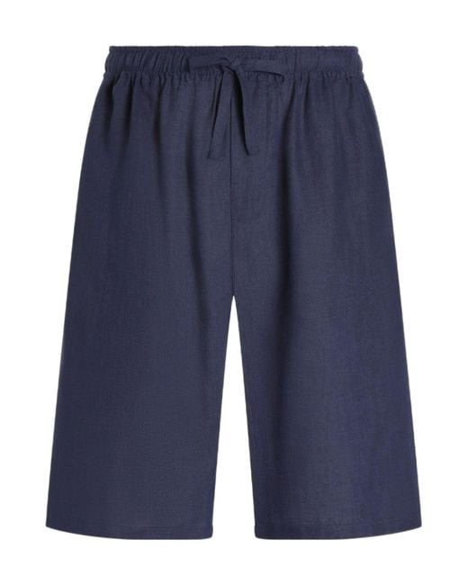Dolce & Gabbana Blue Drawstring Shorts for men