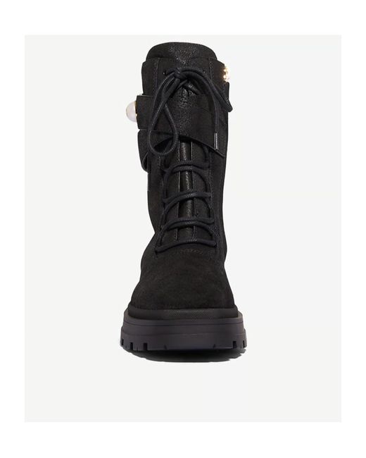 Jimmy Choo Black Lace-Up Boots