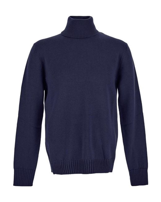 Ballantyne Blue Roll-Neck Knitted Jumper for men