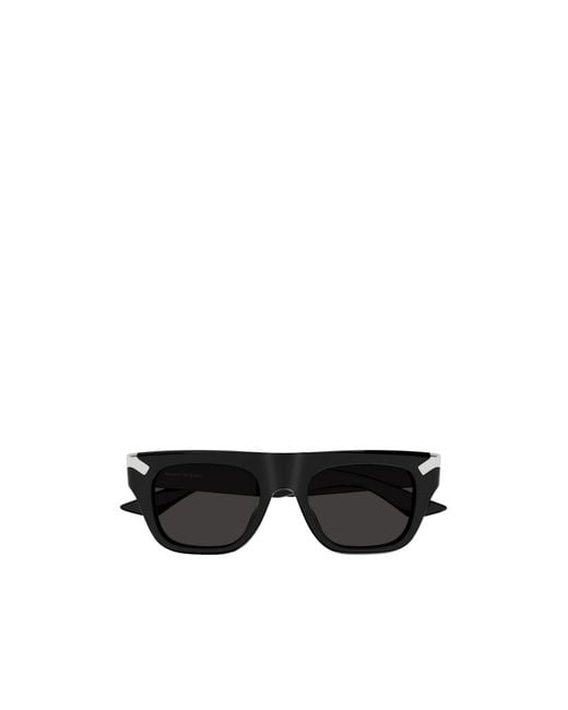 McQueen Black Eyewear Rectangle Frame Sunglasses for men