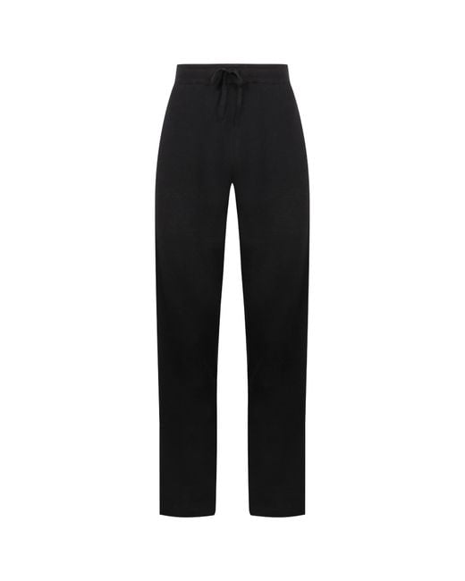 LeKasha Black Drawstring Straight Leg Track Pants for men