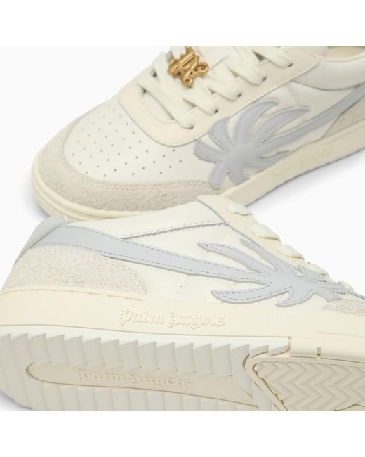Palm Angels White Palm Beach University Low-Top Sneakers