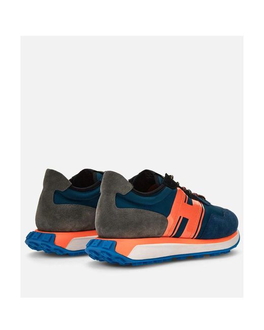 Hogan Blue H601 Lace-Up Sneakers for men
