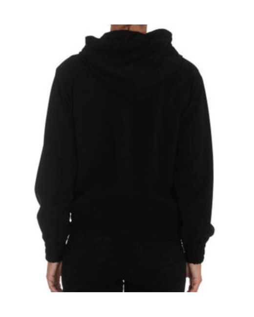 Miu Miu Black Logo-Patch Cotton Hoodie