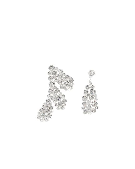 Magda Butrym White Embellished Earrings