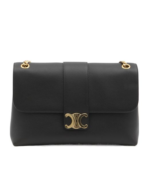 Celine Large Victoire Bag in Black | Lyst