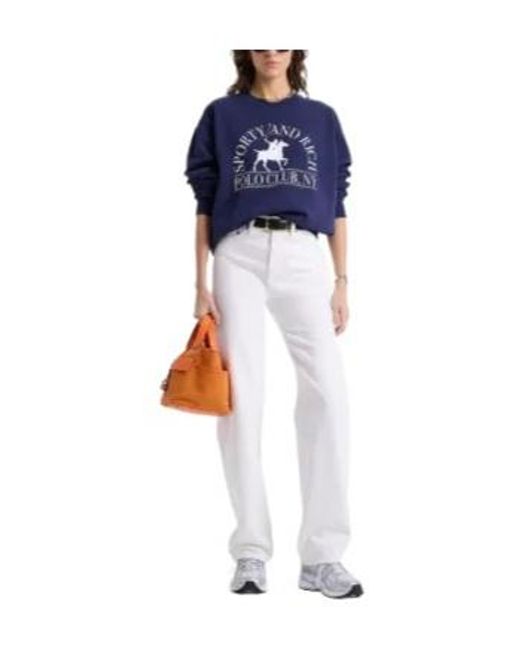 Sporty & Rich Blue Cotton Sweatshirt
