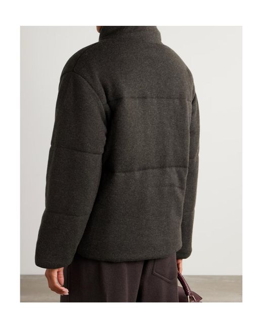 LeKasha Black Long-Sleeved Cotton-Padded Jacket