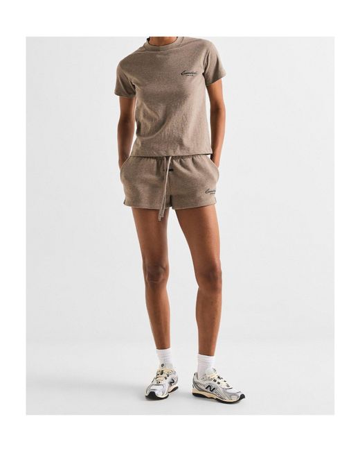 Fear Of God Gray Logo-Detail T-Shirt