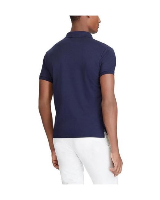Polo Ralph Lauren Blue Logo Short-Sleeved Polo Shirt for men