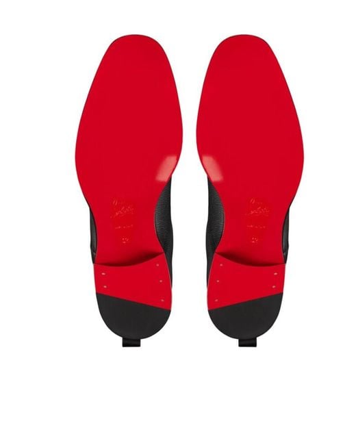 Christian Louboutin Black Boabi Leather Chelsea Boots for men