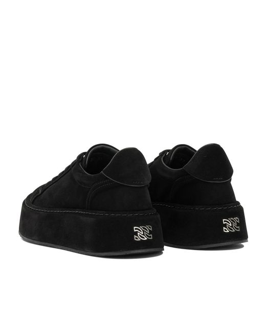 Casadei Black Platform Slip-On Sneakers
