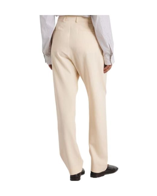 Lemaire Natural Wool-Blend Gabardine Tapered Pants