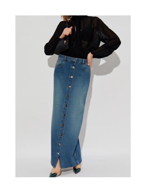 Alaïa Blue Denim Skirts