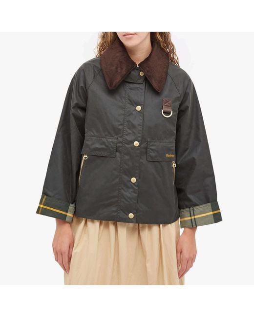 Barbour Black Catton Wax-Coated Jacket