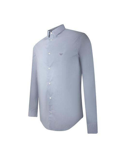 Emporio Armani Blue Long-Sleeved Shirt for men