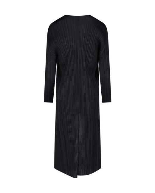 Pleats Please Issey Miyake Black Pleated Coat